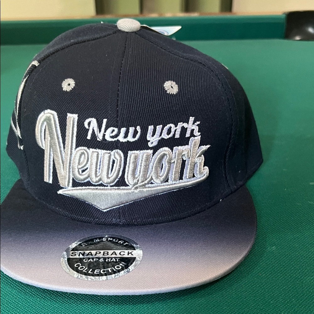 New Era Black and Gray New York Script Snapback